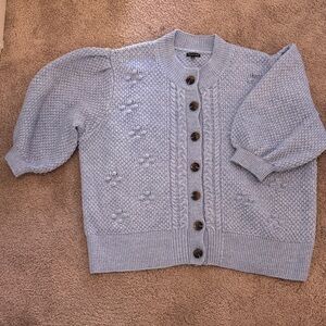 Who What Wear Light Blue Cardigan Sweater